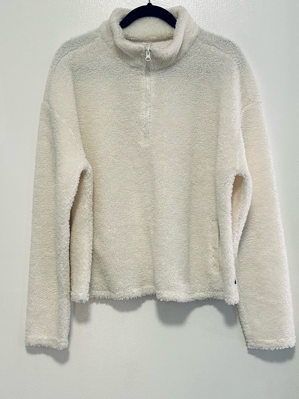 Marika Cream Sherpa Quarter-Zip Teddy Jacket
